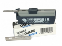 Feather PG-15 Proguard, extra beschermende mesjes 15 stuks verwisselbare mesjes in dispenser.