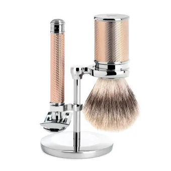 3-delige scheerset traditioneel rose gold